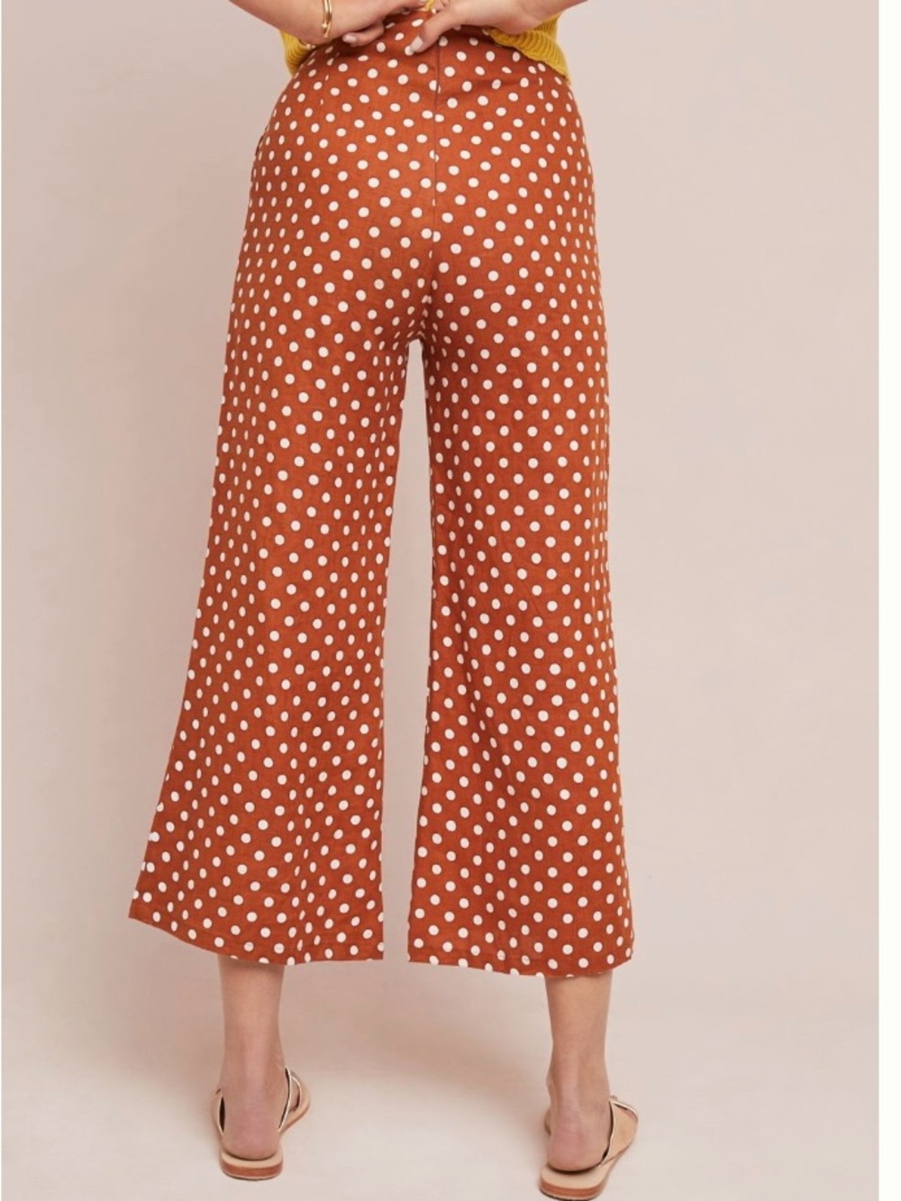 Anthropologie  Faithful The Brand Polka Dot Wide-Leg Pants 8, NWT - Picture 3 of 8